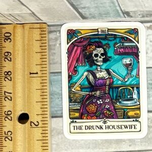 🌀10/$10🌀 Skeleton Tarot Card Reusable Waterproof Vinyl Sticker Decal